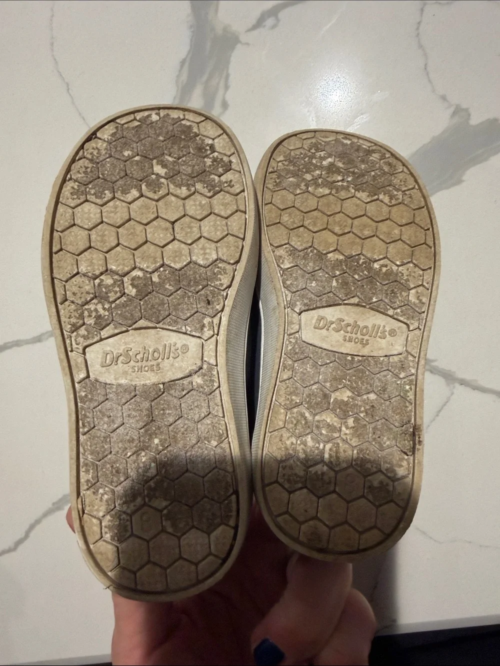 Dr. Scholl's Kids Navy and Tan Slip-On Moccasins